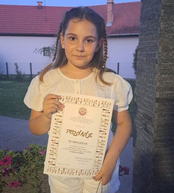 1. mjesto na literarnom natječaju Malih vezova